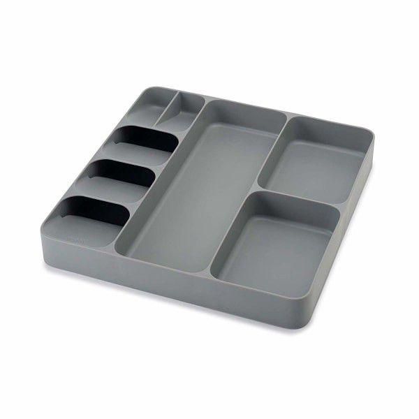 xTek Cutlery Drawer Organizer Plastic- Silver