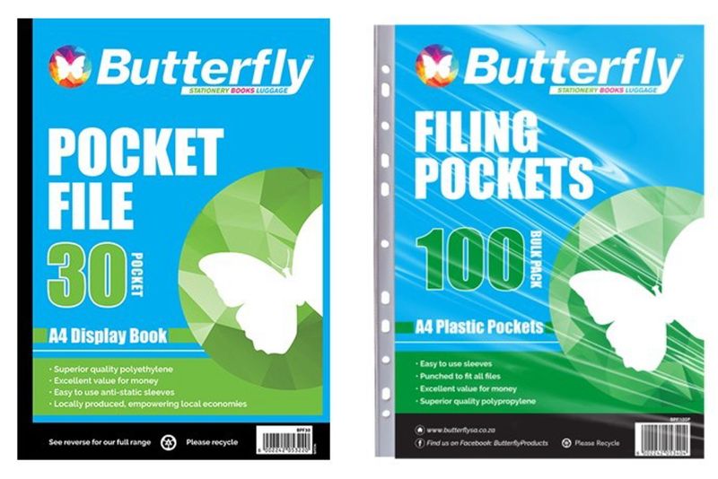 Pocket Display File (30) &amp; Filing Pockets (100) Bundle