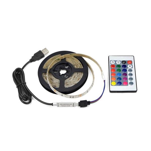 1M 60 LED USB RGB Strip Light with Remote Control