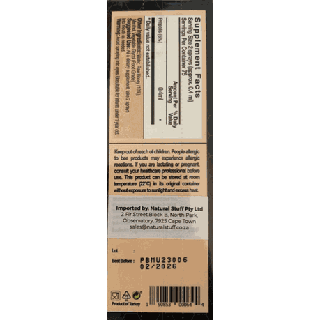 Bee & You® - Propolis Raw Honey Throat Spray: 6% Pure Propolis - 30ml