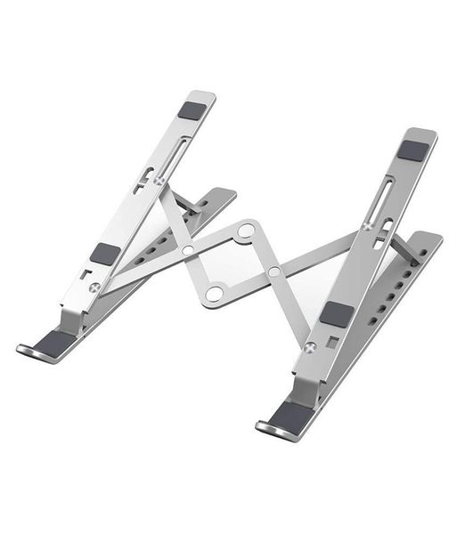 Aluminum Alloy Laptop Tablet Stand Compatible with iPad - Foldable &amp; Adjustable