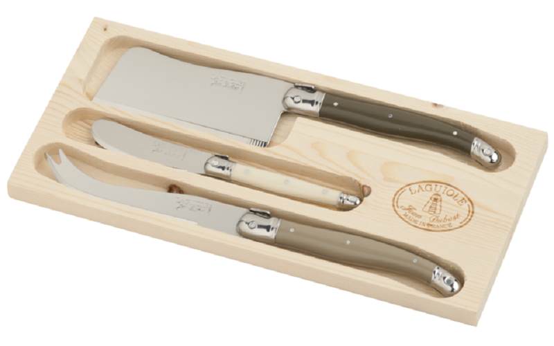 Laguiole by Jean Dubost 3 Peace Cheese Set Linen Mix