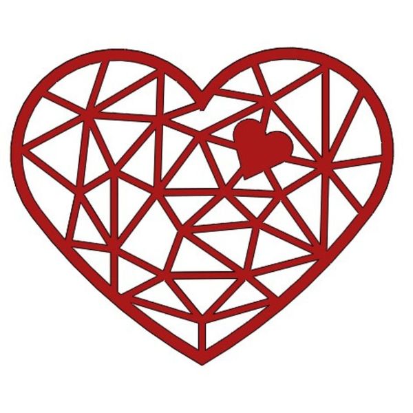 Geometric Heart wall art