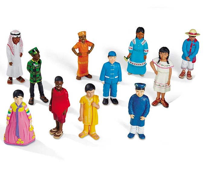 Kids Around the World Block Play People