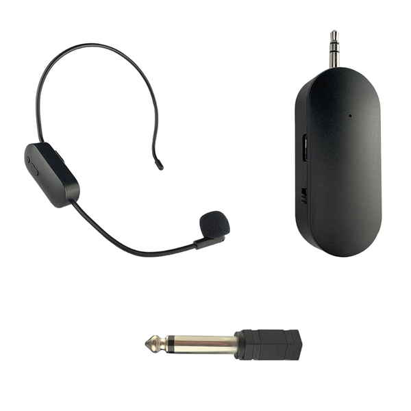 2 4G Wireless Head-Mounted Microphone Set With Receiver 1 To 2