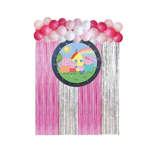 Peppa Pig Balloon Decor with Light up Sign 63cm
