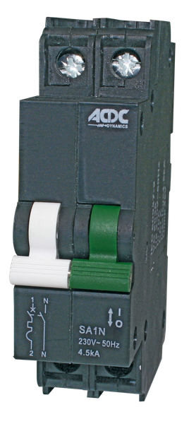 ACDC - Circuit Breaker - 13mm - 4.5kA - 1 Pole+N - 32A