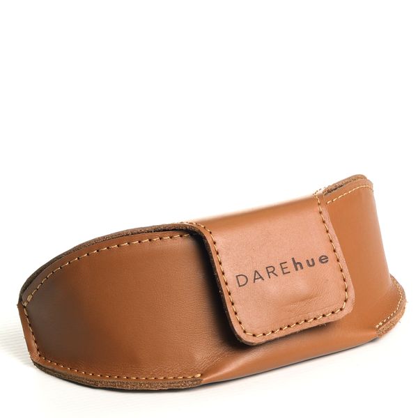 DAREhue - Luxe Curve Genuine Leather Sturdy Sunglasses Case