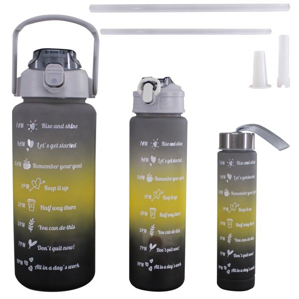 LMA 3 Tone 3.5L Motivational Jug Tea, Juice Bottles and Nozzles Set