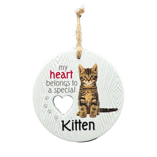 Piece of my Heart Ceramic Plaque - Kitten