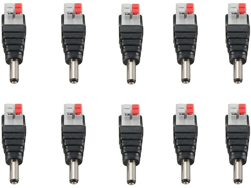 CCTV 9V DC Connector With Button (Pack Of 10)