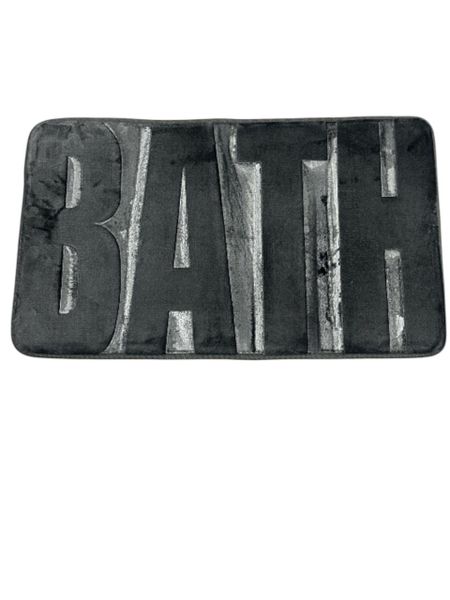 OJEES Smooth And Fancy Non-Slip Bath Mat - Black 75x45cm