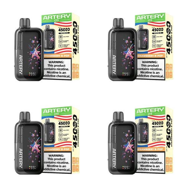 Artery CT3 45000 Puffs Disposable Vape - Strawberry B-Pop (Pack of 4)