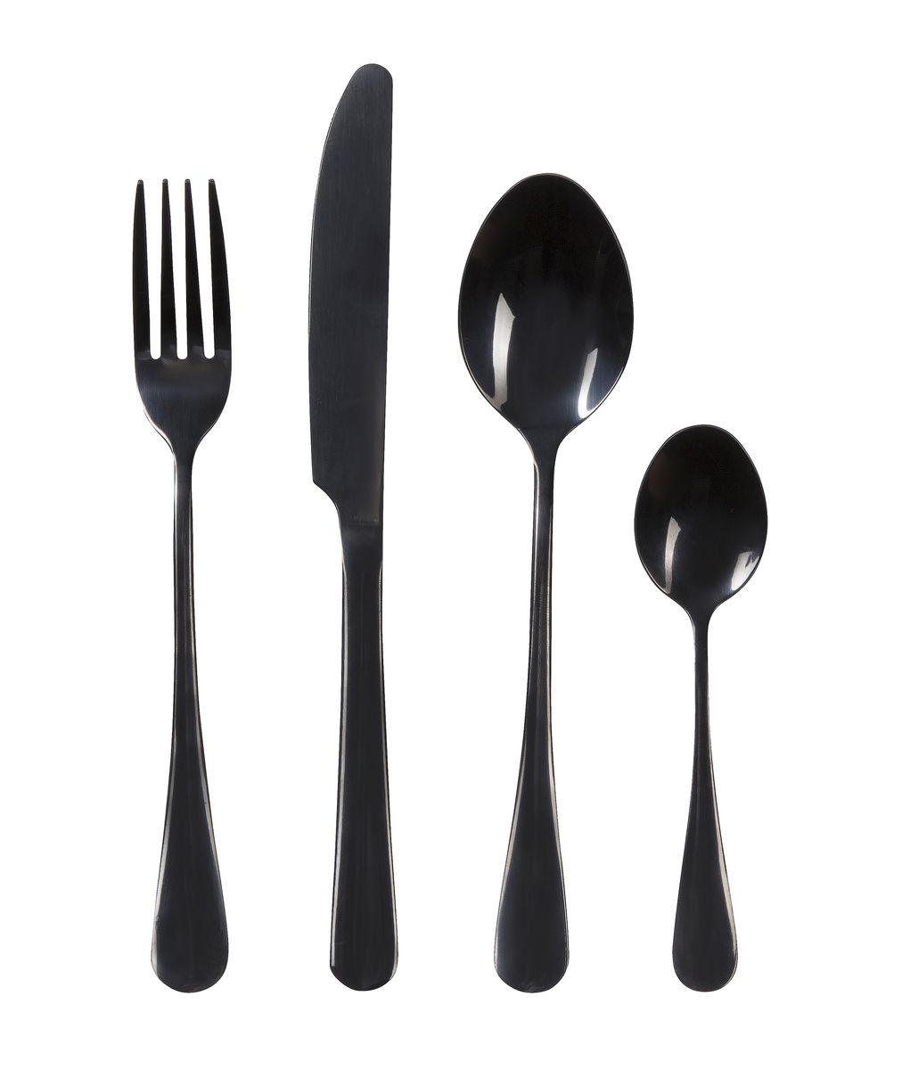 Kitchen Kult 4 Piece Stainless Steel Cutlery Set Black Buy Online