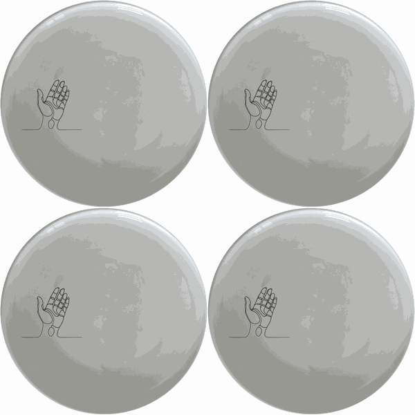Drawing Hand Side Plate Set of 4 - Range 3