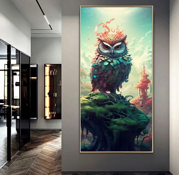Canvas Wall Art - Fantasy Owl - 0815