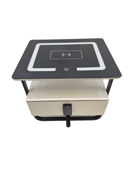 Bedroom Smart Night Stand Table Modern Bedside Table With Drawer Iron Leg