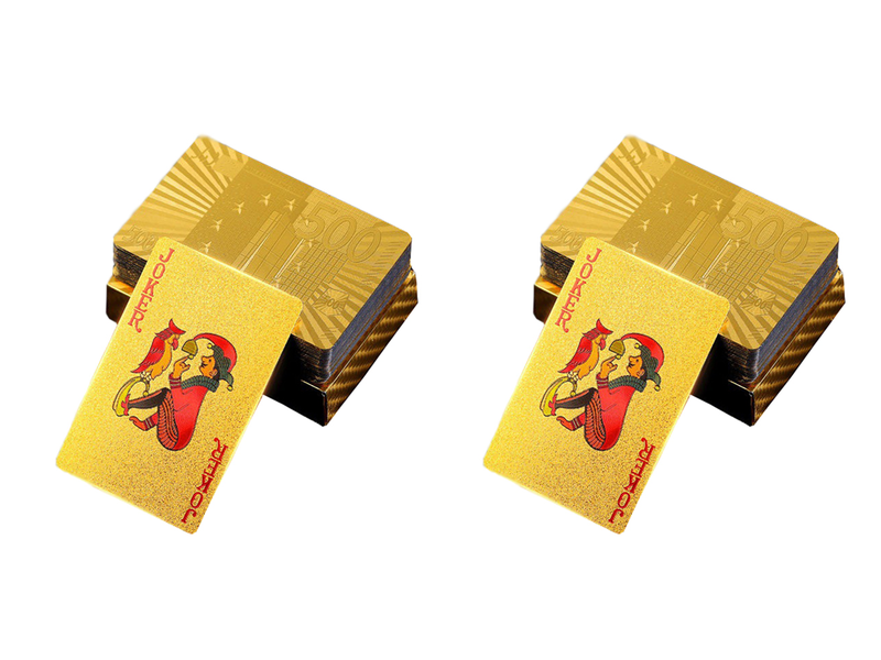 Gold Foil Plated Playing Card Poker Cards - Set of 2