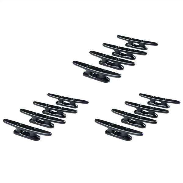 4Pack 4 Inch Black Boat Cleat Boat Dock Cleats Strong Nylon Cleats