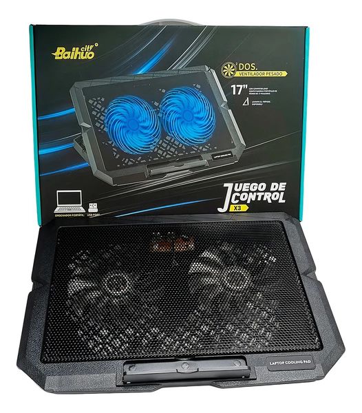 Baihuo City MY-7081 Laptop Cooling Pad with 2 Fans, Light, USB Connection