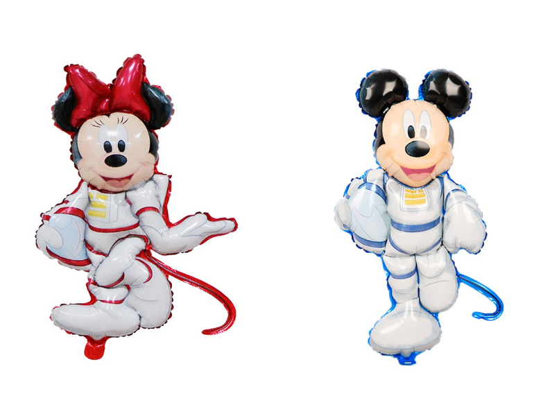 Mickey and Minnie Space Foil Balloons Bundle