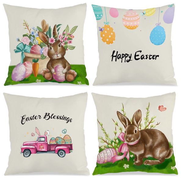Spring Easter Pillow Covers, 45x45cm