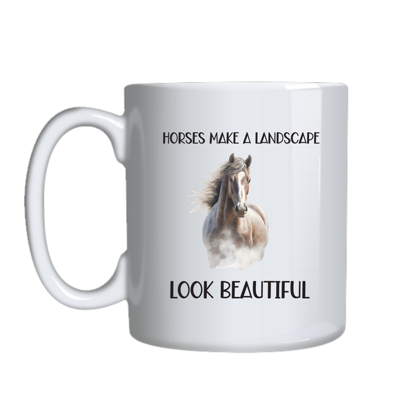 Beautiful Coffee Mug for Horse Lover Trendy Graphic Cup Birthday Present021
