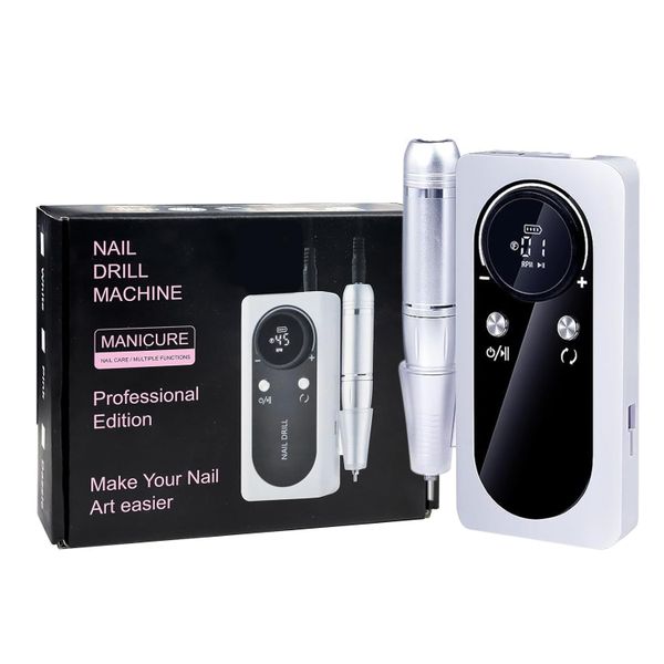 Nail Drill Machine Electric Rechargeable 45000RPM Portable Pedicure Care