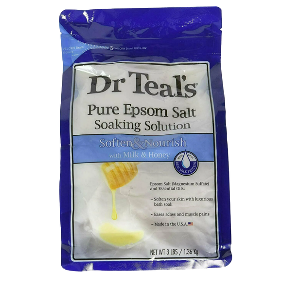 Dr Teals Epsom Salt 1.36kg- Milk And Honey