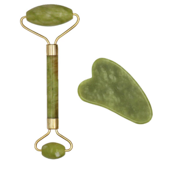 Facial Massage Roller Double Heads Jade Stone Fa image