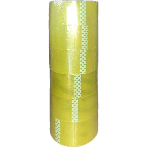 100m X 4.5cm 6 Rolls Strong Clear Packaging Tape - Adhesive Sealing