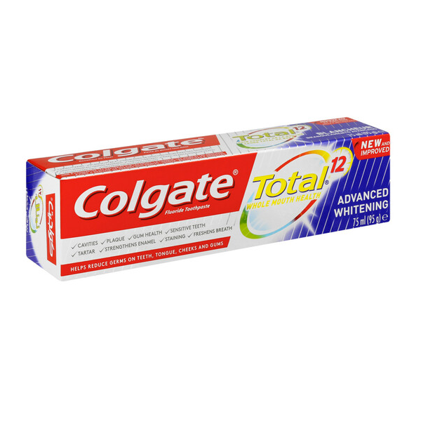 Colgate Total 12 Tooth Paste Advanced Whitening (12 x 75ml)