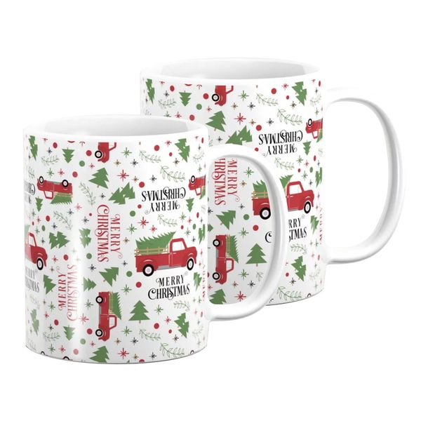 Pappa Joe - Mug Set - Merry Xmas Trucks