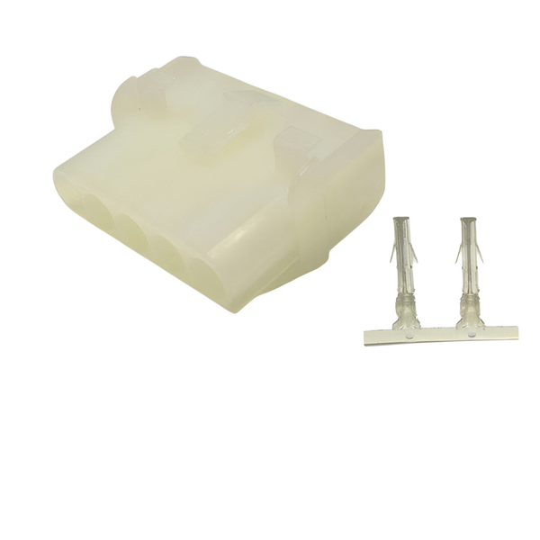 XY139-05F: 6.3mm, 5-Way In-line Female Connector w/ Dual Release-Lock, 10A