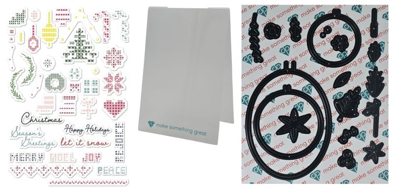 Acrylic Stamps &amp; Metal Dies Craft Kit - Christmas &amp; Holiday Craft Card Kit