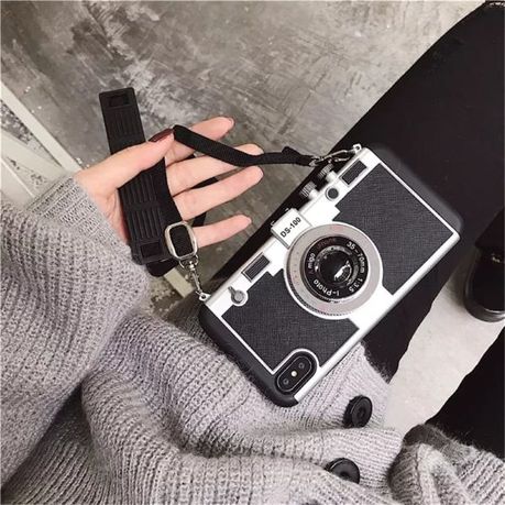 Emily In Paris Crossbody 3D Retro Camera Phone Case Holder With