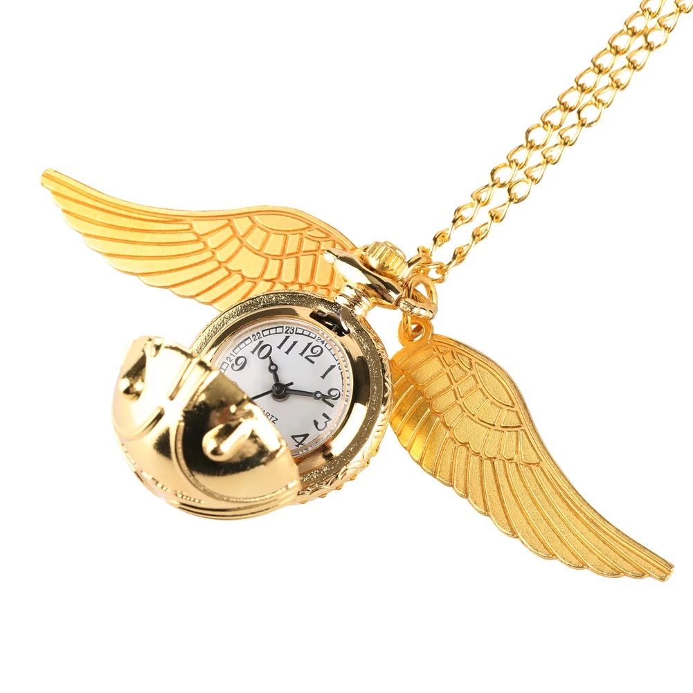 Harry Potter Golden Snitch Necklace & Quartz Pocket Watch | Shop Today ...