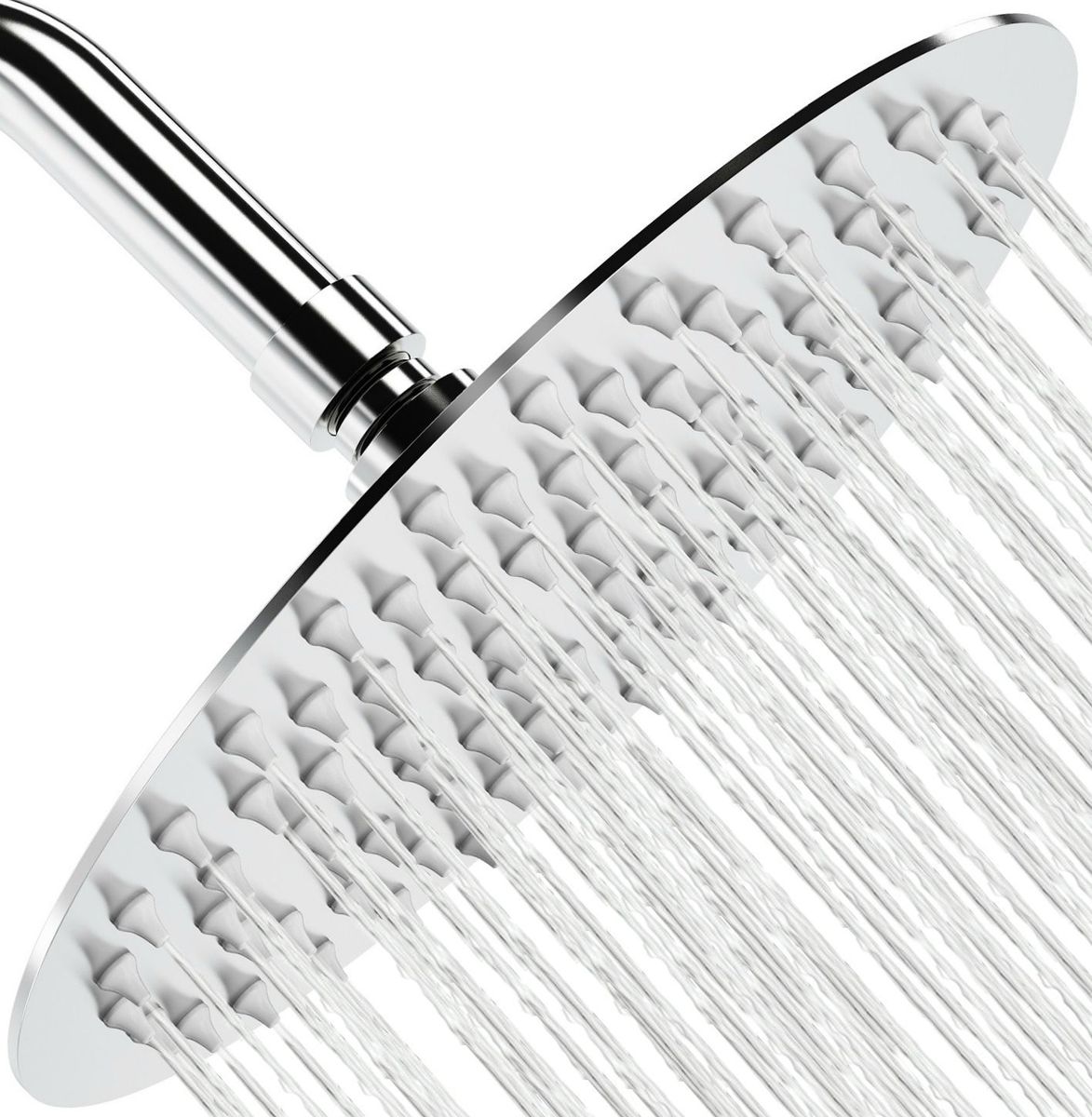 Olive Tree-Mirror finish Slimline Stainless Steel Round Showerhead 8 inch