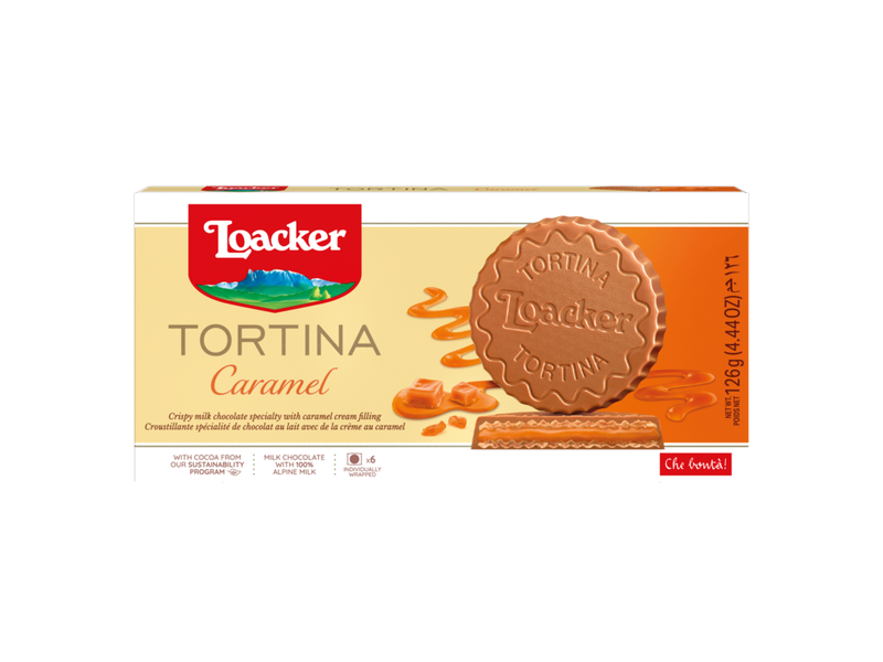 Loacker Caramel Tortina - Italian Milk Chocolate - 126g