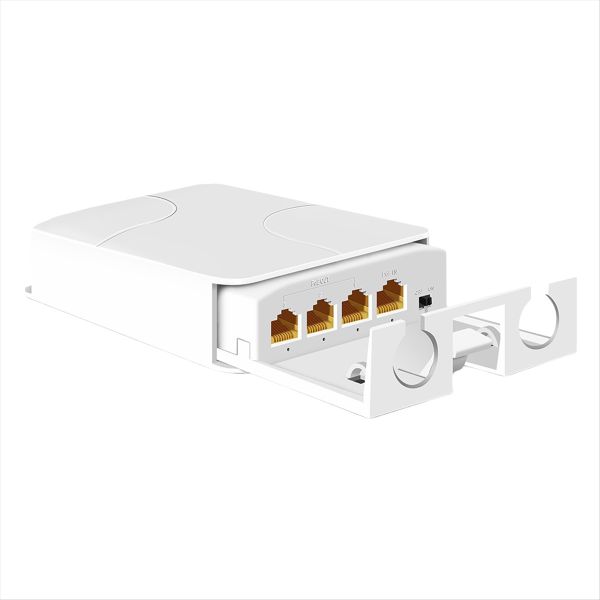 4-Port Ip55 Outdoor Waterproof Poe Repeater For Ip Cameras 1000Mbps