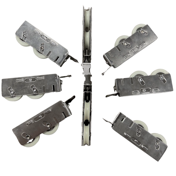 Double Wheel Sliding Door Rollers For Coastal Combo 8