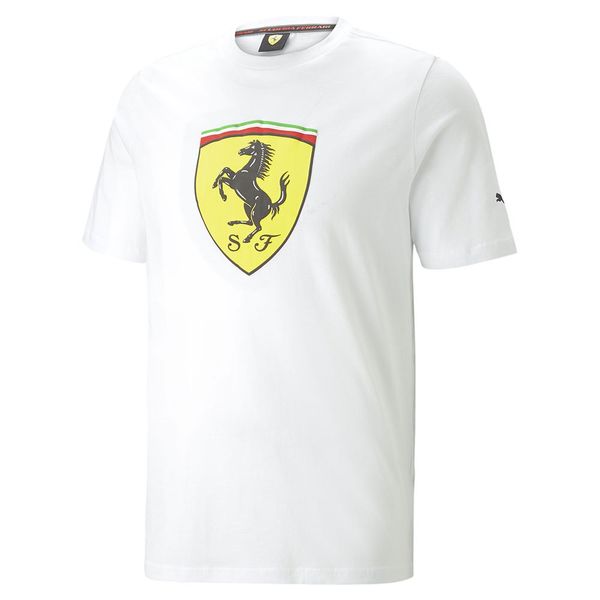 Ferrari Men's Race Big Shield White Tee