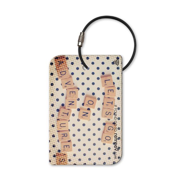 retreev - Smart Id Luggage Tag - Nfc and Qr Code Luggage Tags - Scrabble