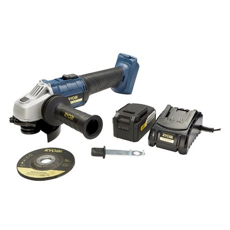 Ryobi 18v Li Ion Angle Grinder Kit 115mm with Battery Charger