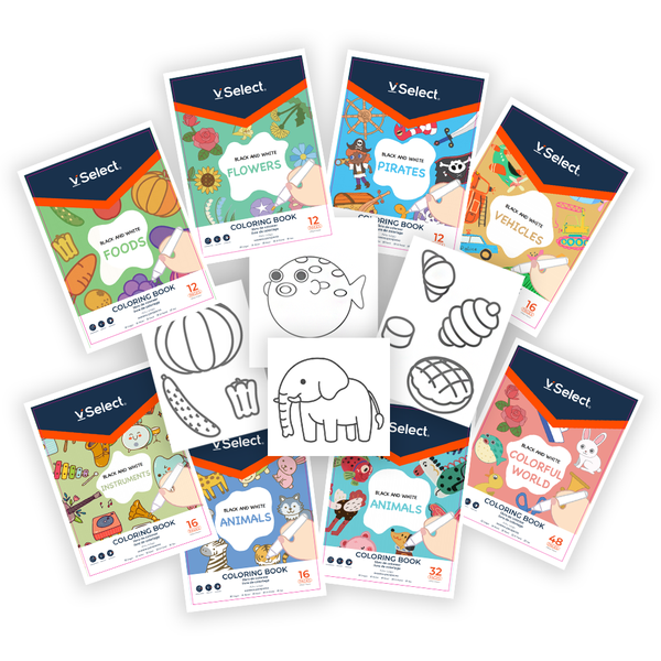VSelect - 8 Colouring Books for Kids, Aged 2-5, 164 Pages of Fun Patterns