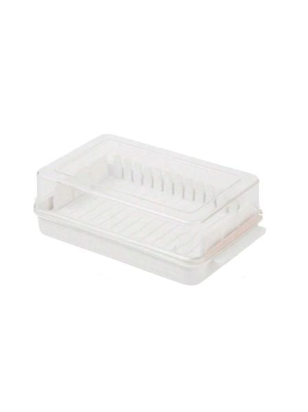 1 Piece - Butter Cutter Container With Lid - White