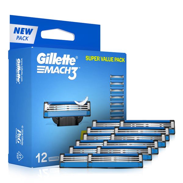Gillette Mach3 Blades 12 Pieces Jumbo Pack