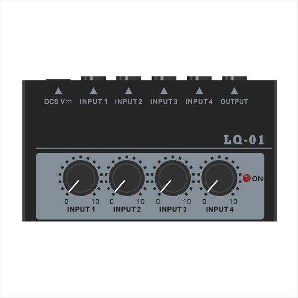 Portable Mini Audio Mixer 4 Channels Mixers Mixing Console Eu Plug