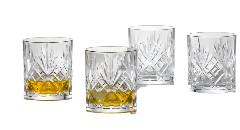 Crystal Whiskey Glasses Set of 4