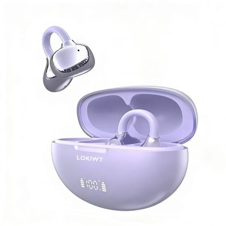 LOKIWT Open-Ear Earbuds Wireless Clip on Headphones Bluetooth 6.0 Image